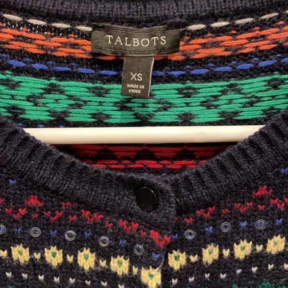 Talbots Fair Isle Cardigan - Picture 3 of 10